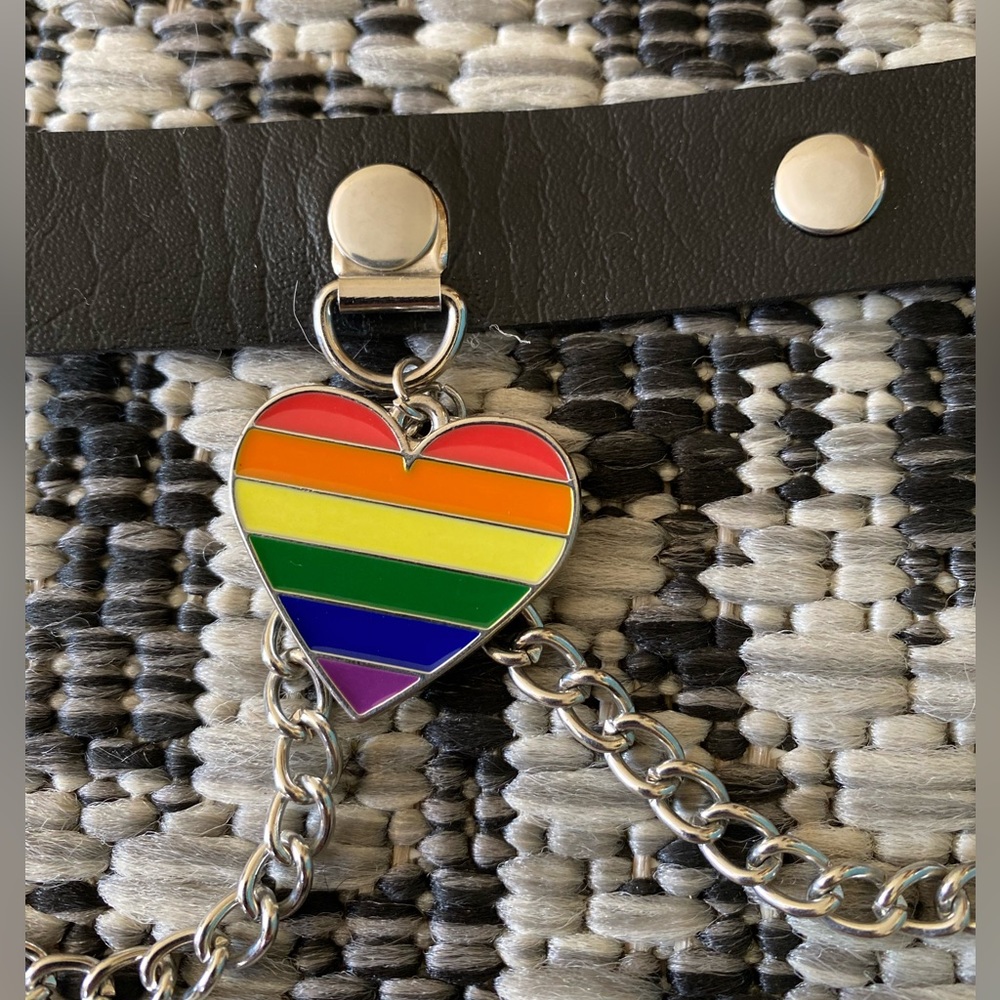 queer pride choker from Spencer’s